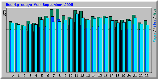 Hourly usage for September 2025