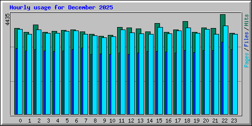 Hourly usage for December 2025