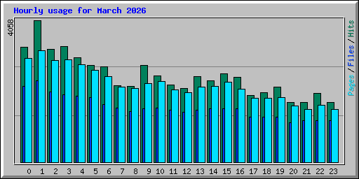 Hourly usage for March 2026