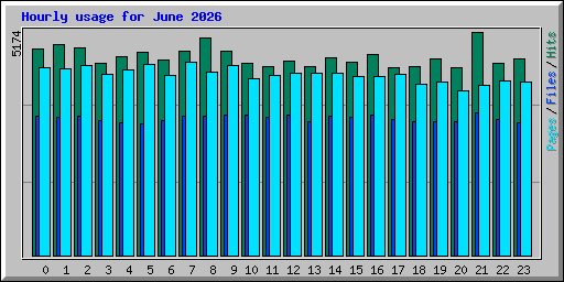 Hourly usage for June 2026